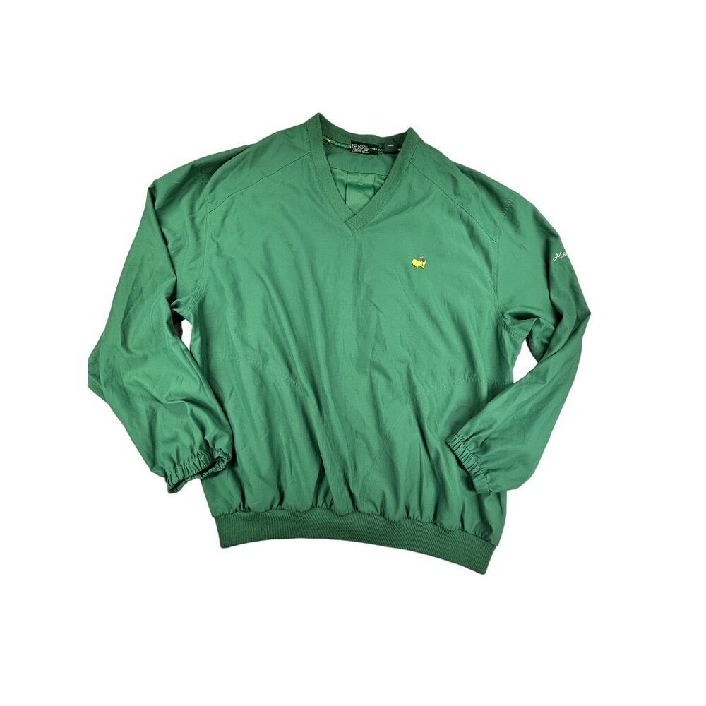 Green Pullover V-Neck Windshirt with Masters Logo - Men